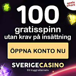 100 gratis spinn hos SverigeCasino